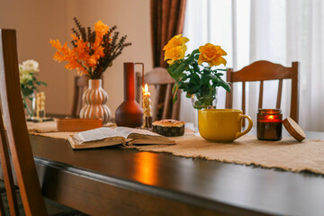 The Bible in a cozy home atmosphere