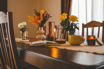 The Bible in a cozy home atmosphere