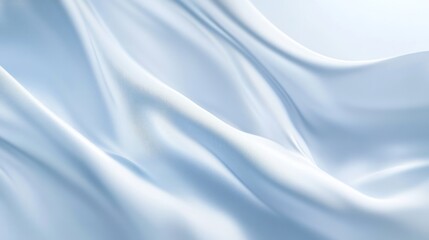 Fototapeta premium Abstract Smooth Blue Silk Fabric