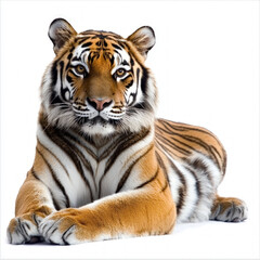 Fototapeta premium Siberian Tiger Isolated