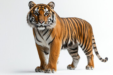 Obraz premium Tiger On White Background