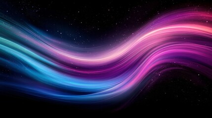 Vibrant flowing light waves creating a dynamic abstract background design