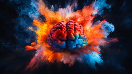 Colorful Abstract Brain Concept