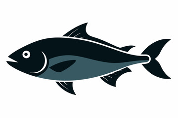 Pacific halibut fish creative vector design