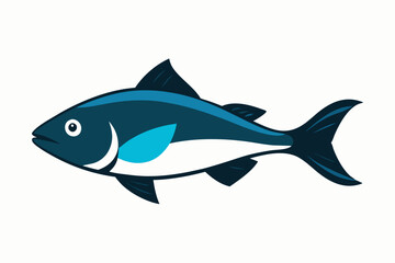 Pacific halibut fish creative vector design