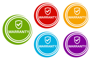 set sign warranty icon. product guarantee sign template banner design vector illustration