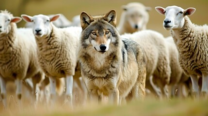 Obraz premium Sheep in the field. Sheep on the field. Sheep farm