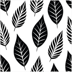Fototapeta premium Seamless Watercolor Leaf Patterns.