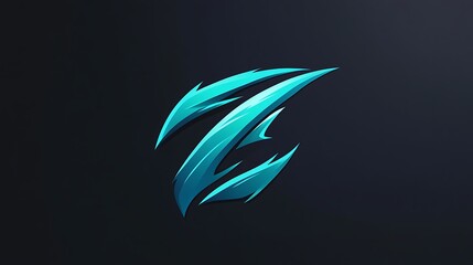 Obraz premium Abstract Blue and Green Letter Z Logo Design for Gaming, Esports, and Technology Brands