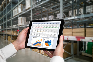 Business data dashboard provide business intelligence analytic for marketing strategy planning snugly with big data set to analyze customer demands and foreseeing business future