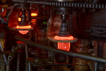 Processing line of light bulb factory.
