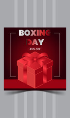 a poster of boxing day template design