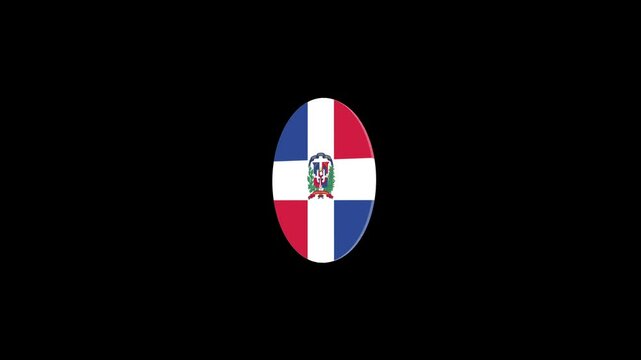 Dominican Republic Flag 3d rendering video