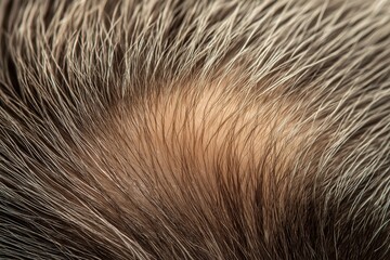 Fototapeta premium Scalp overview: areata condition and hair texture