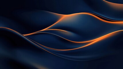 Fototapeta premium Abstract Blue and Orange Waves