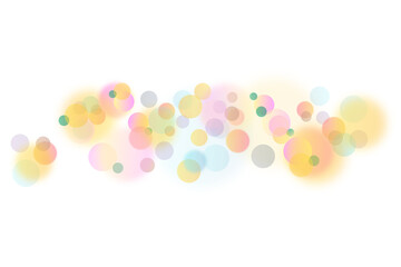 Abstract colorful bokeh light effect shimmering blurry isolated on transparent background. Luxury magic bokeh light PNG. Glowing bokeh with sparkles. Holiday decoration design elements