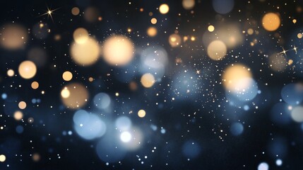 Soft bokeh lights create a magical atmosphere in a dark background during a special celebration
