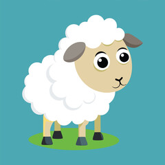 Cute sheep vector illustration cartoon character