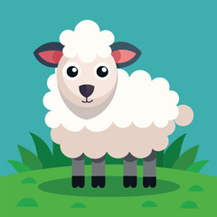 Cute sheep vector illustration cartoon character
