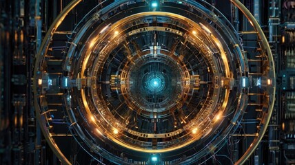 Fototapeta premium Concept of electronic internet network with communications 