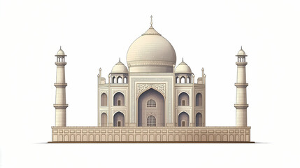 Taj mahal agra isolated. Taj Mahal. Illustration