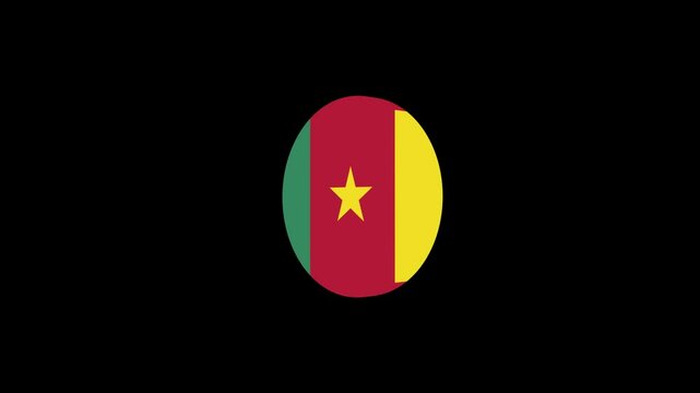 3d icon flag video Cameroon