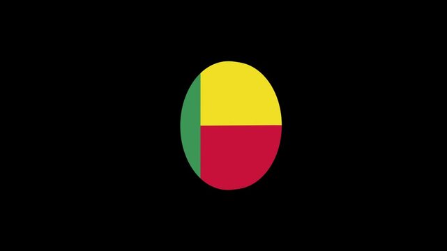 3d icon flag video Benin