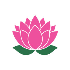 Lotus flower color vector Art & Illustration.