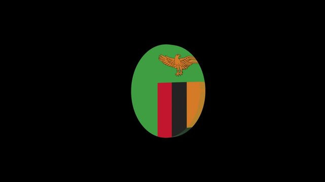 3d icon flag video Zambia