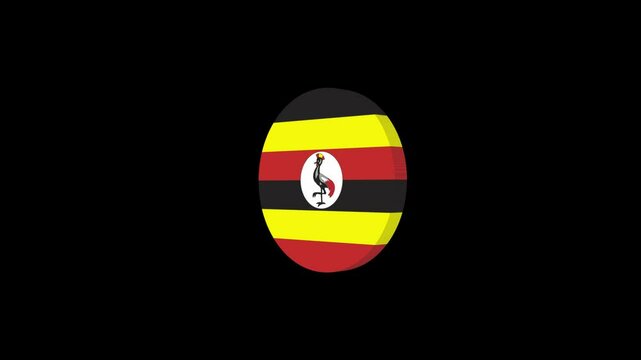 3d icon flag video Uganda