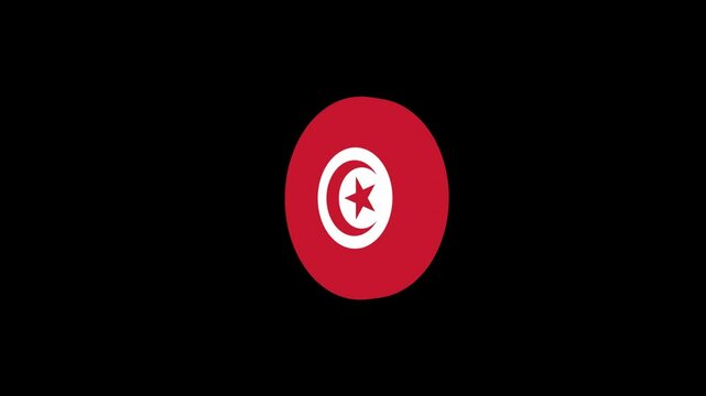 3d icon flag video Tunisia