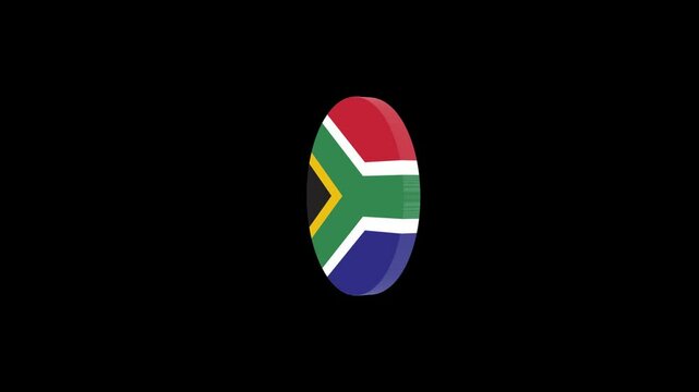 3d icon flag video South Africa