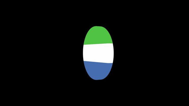 3d icon flag video Sierra Leone