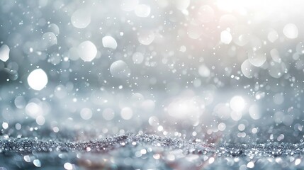 Background with snowflakes and bokeh effect