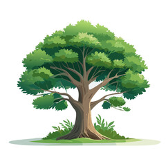 Pine tree vector art landscape illustration design
