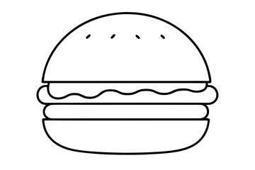 Delicious Cheeseburger with a Fresh Bun Vector Illustration for Foodies
