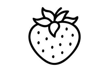Elegant Minimalist Strawberry Vector Illustration Featuring Clean Simple Lines
