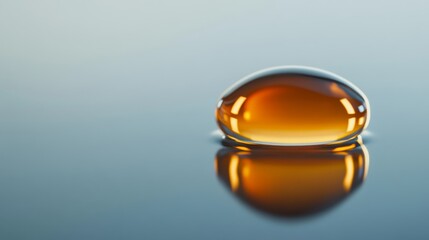 Hyper-realistic macro of a drop of serum on skin showing smooth, clear, and dewy texture photorealistic, super macro shot 