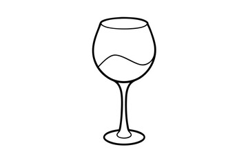 Minimalist Vector Art Showcasing the Beauty of a Glass in One Line
