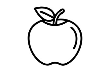 Elegant Minimalist Apple Outline Vector Design for Modern Aesthetics
