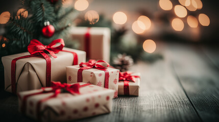 christmas gift box background