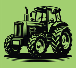 Tractor silhouette vector illustrations