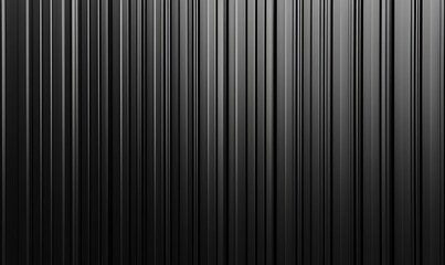 Obraz premium Black corrugated metal texture. Wall wooden vertical panels. Dark steel roof sheet. Wood siding for construction. 
