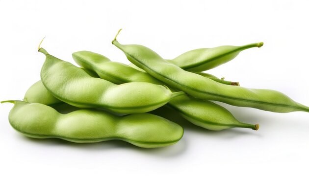 lima bean - Phaseolus lunatus - also known as butter, sieva, double or Madagascar bean, is a legume grown for its edible seeds. A good source of dietary fiber and fat free source. Isolated on white
