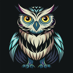 owl vector image illustration and artwork