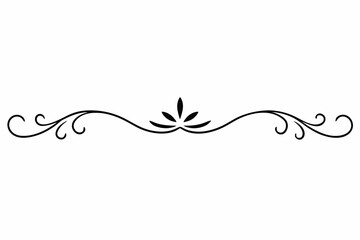 Abstract floral underline silhouette vector design perfect for elegant borders, dividers, and artistic projects.