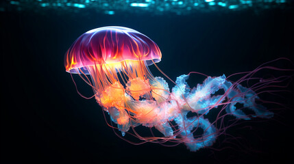 Obraz premium jellyfish in the water light