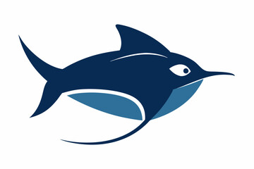 Obraz premium Stingray fish vector illustration on a white background