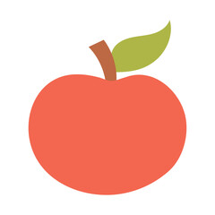 Eco apple. Eat ecologically. Vector illustration.