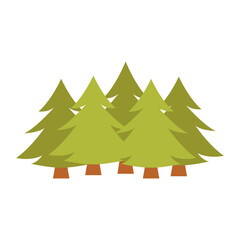 Fototapeta premium Green forests. Save nature. Vector illustration.